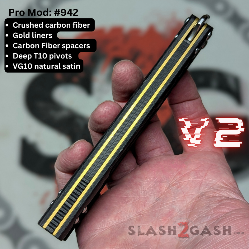 S2G FrankenREP Balisong clone TITANIUM Butterfly Knife - V2 (Carbon Fiber) Knife-Balisong - Tophatter Daily Deals