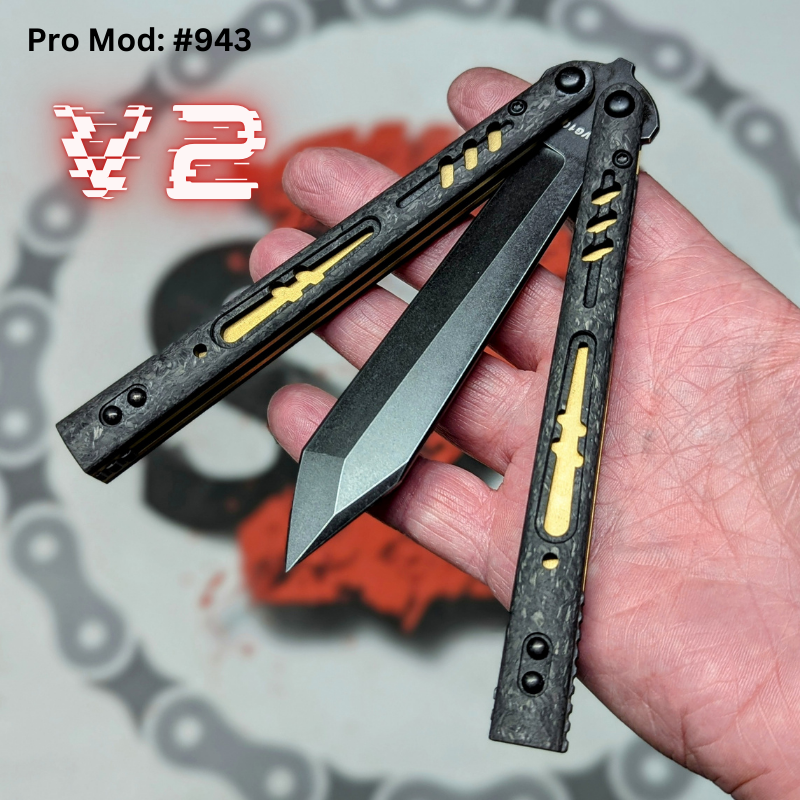 S2G FrankenREP Balisong clone TITANIUM Butterfly Knife - V2 (Carbon Fiber) Knife-Balisong - Tophatter Daily Deals