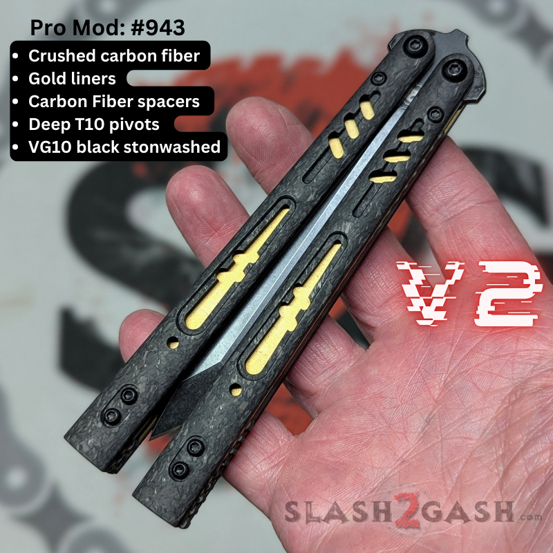 S2G FrankenREP Balisong clone TITANIUM Butterfly Knife - V2 (Carbon Fiber) Knife-Balisong - Tophatter Daily Deals