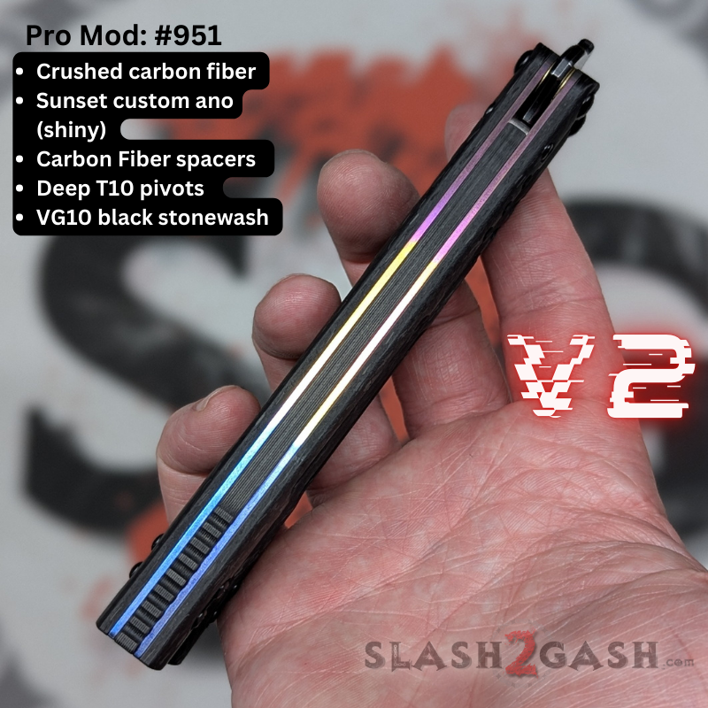 S2G FrankenREP Balisong clone TITANIUM Butterfly Knife - V2 (Carbon Fiber) Knife-Balisong - Tophatter Daily Deals