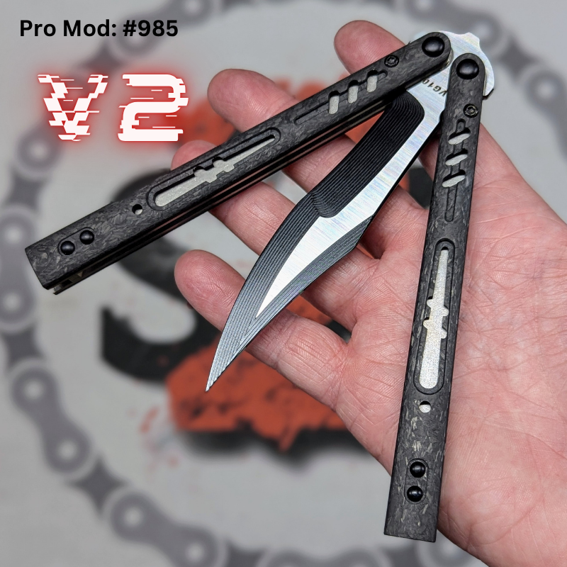S2G FrankenREP Balisong clone TITANIUM Butterfly Knife - V2 (Carbon Fiber) Knife-Balisong - Tophatter Daily Deals