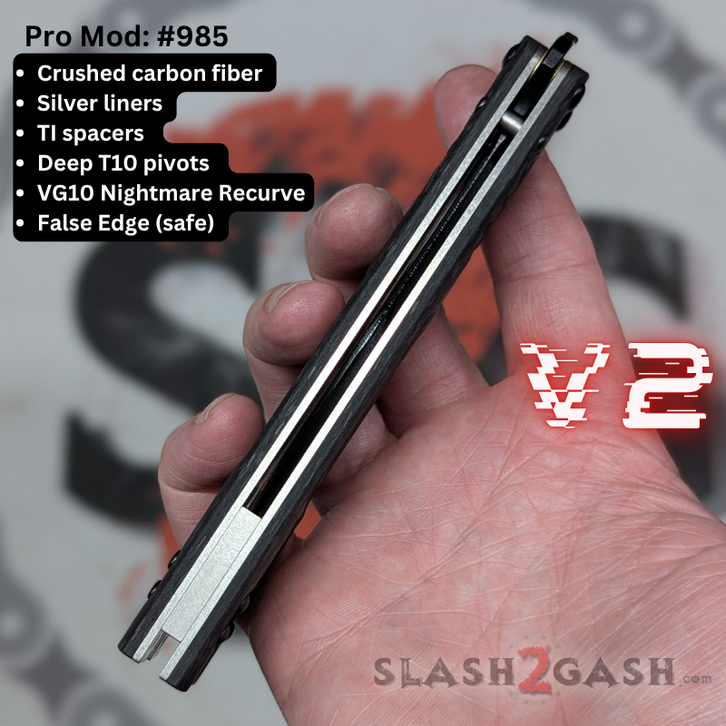 S2G FrankenREP Balisong clone TITANIUM Butterfly Knife - V2 (Carbon Fiber) Knife-Balisong - Tophatter Daily Deals