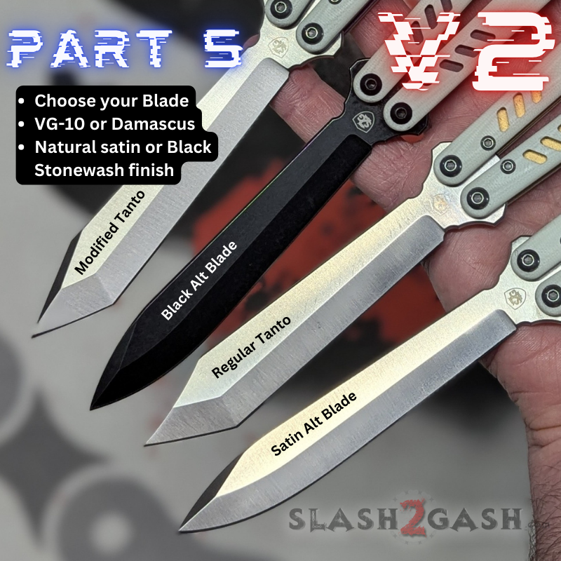 S2G FrankenREP Balisong clone TITANIUM Butterfly Knife - V2 (Carbon Fiber) Knife-Balisong - Tophatter Daily Deals