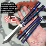 S2G FrankenREP V2 Balisong clone TITANIUM Butterfly Knife - V2 (G10) Knife-Balisong - Tophatter Daily Deals