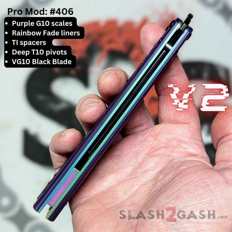 S2G FrankenREP V2 Balisong clone TITANIUM Butterfly Knife - V2 (G10) Knife-Balisong - Tophatter Daily Deals