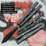 S2G FrankenREP Balisong clone TITANIUM Butterfly Knife - V2 (Carbon Fiber) Knife-Balisong - Tophatter Daily Deals