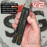 S2G FrankenREP Balisong clone TITANIUM Butterfly Knife - V2 (Carbon Fiber) Knife-Balisong - Tophatter Daily Deals