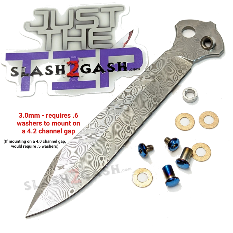 S2G FrankenREP V2 Balisong clone TITANIUM Butterfly Knife - V2 (G10) DAMASCUS upgrade 3.0mm (replaces VG10) MUST HAVE WHOLE KNIFE ALREADY IN YOUR CART (you choose hardware color) Knife-Balisong - Tophatter Daily Deals