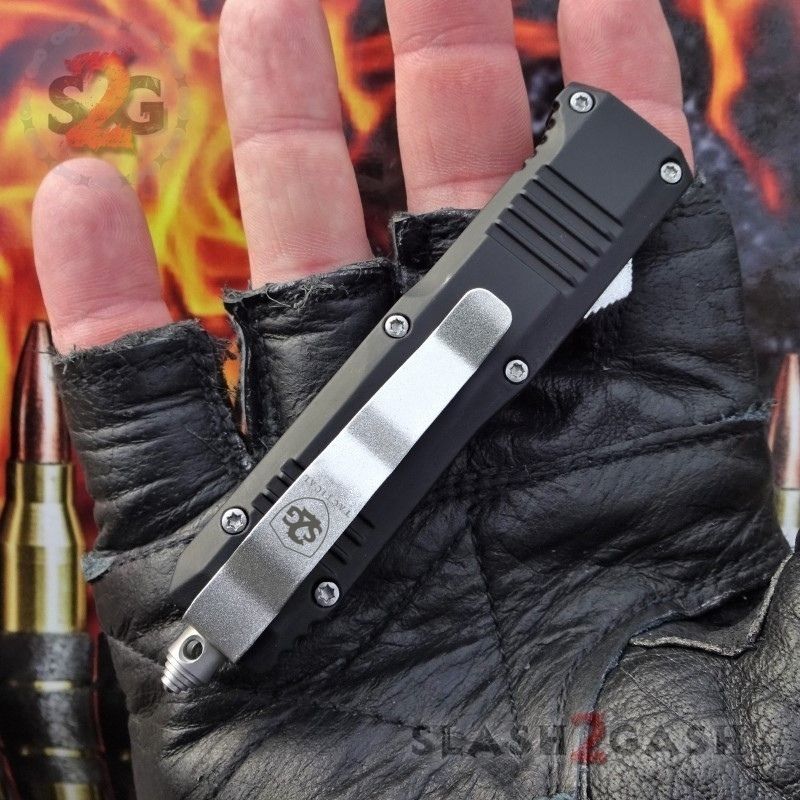 S2G Tactical Small 7" OTF Bullet HK Automatic Knife - REAL Layered Damascus Knife-OTF - Tophatter Daily Deals
