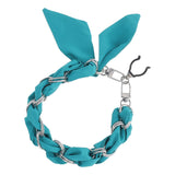 Silver Chain Wrist Strap - Luxury Turquoise Silk Satin Scarf for 16mm-18mm canes Upsell - Tophatter Daily Deals