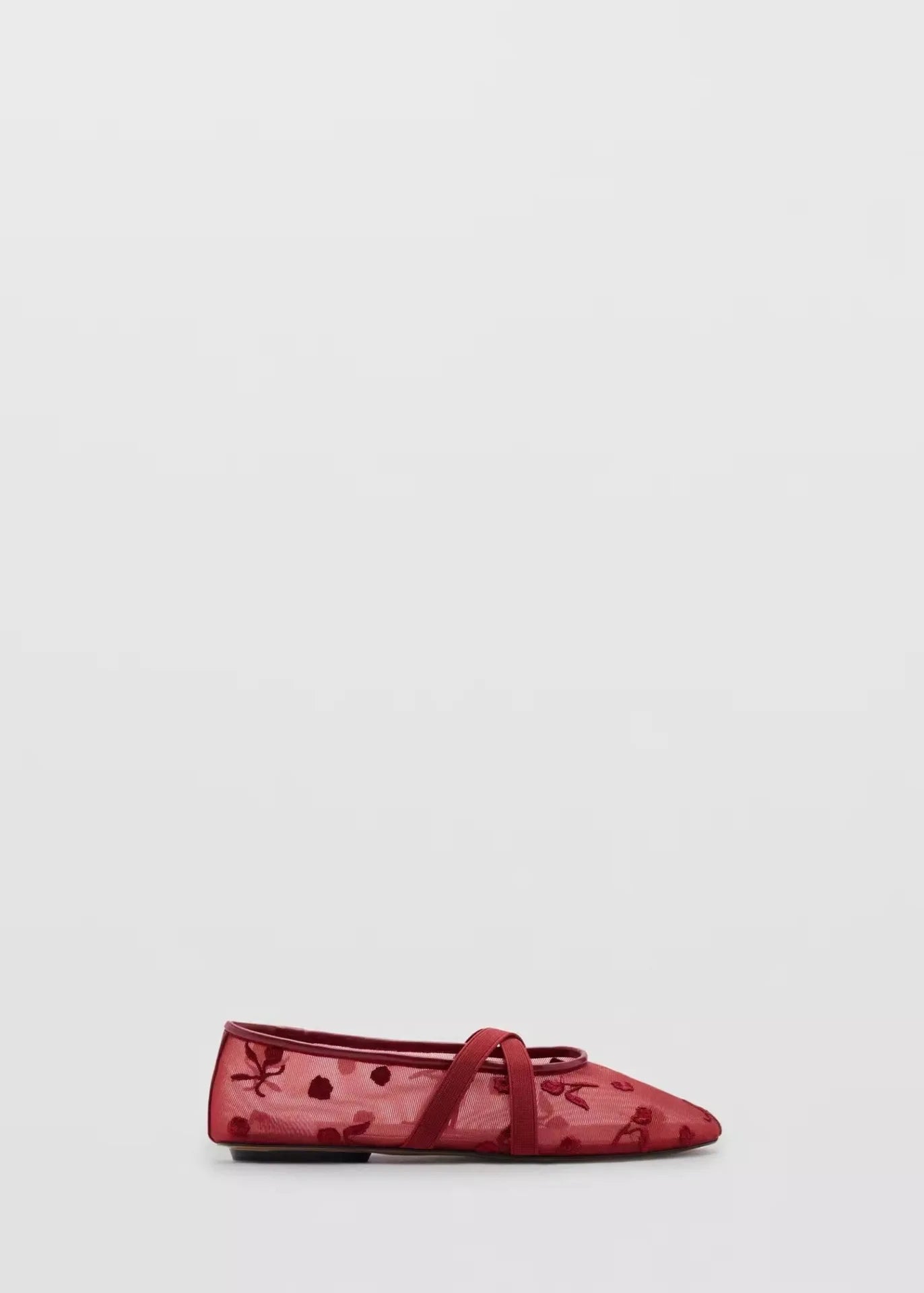Lightweight Women Ballet Flats - Mary Jane, Embroidered Mesh - Tophatter Daily Deals