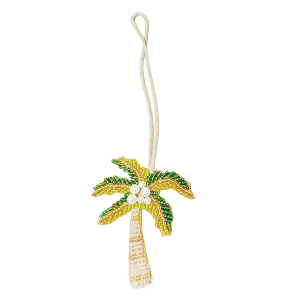 Coconut Tree Sequin Patch Keyring Bag Pendant Handmade - Tophatter Daily Deals