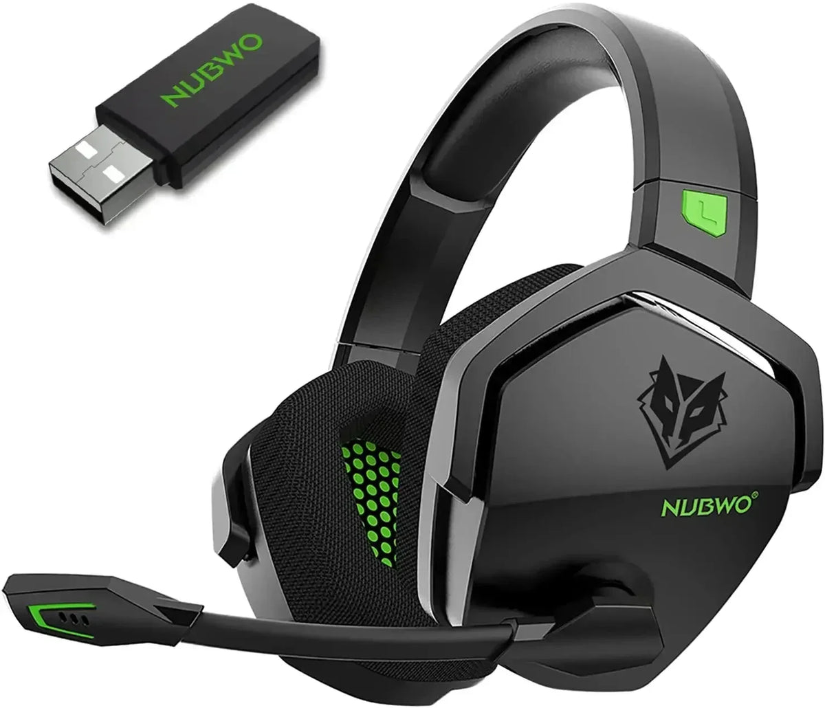 Wireless Gaming Headset With Mic Active Noise Cancellation Green - Tophatter Daily Deals