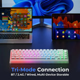Mechanical Keyboard M67 67 Key Gasket Hot Swappable RGB - Tophatter Daily Deals