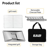 IGT Camping Folding Barbecue Stove Silver Camp Cooking - Tophatter Daily Deals