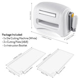 Die Cutting Machine Mini Manual Hand Crank Craft Tool White Color - Tophatter Daily Deals