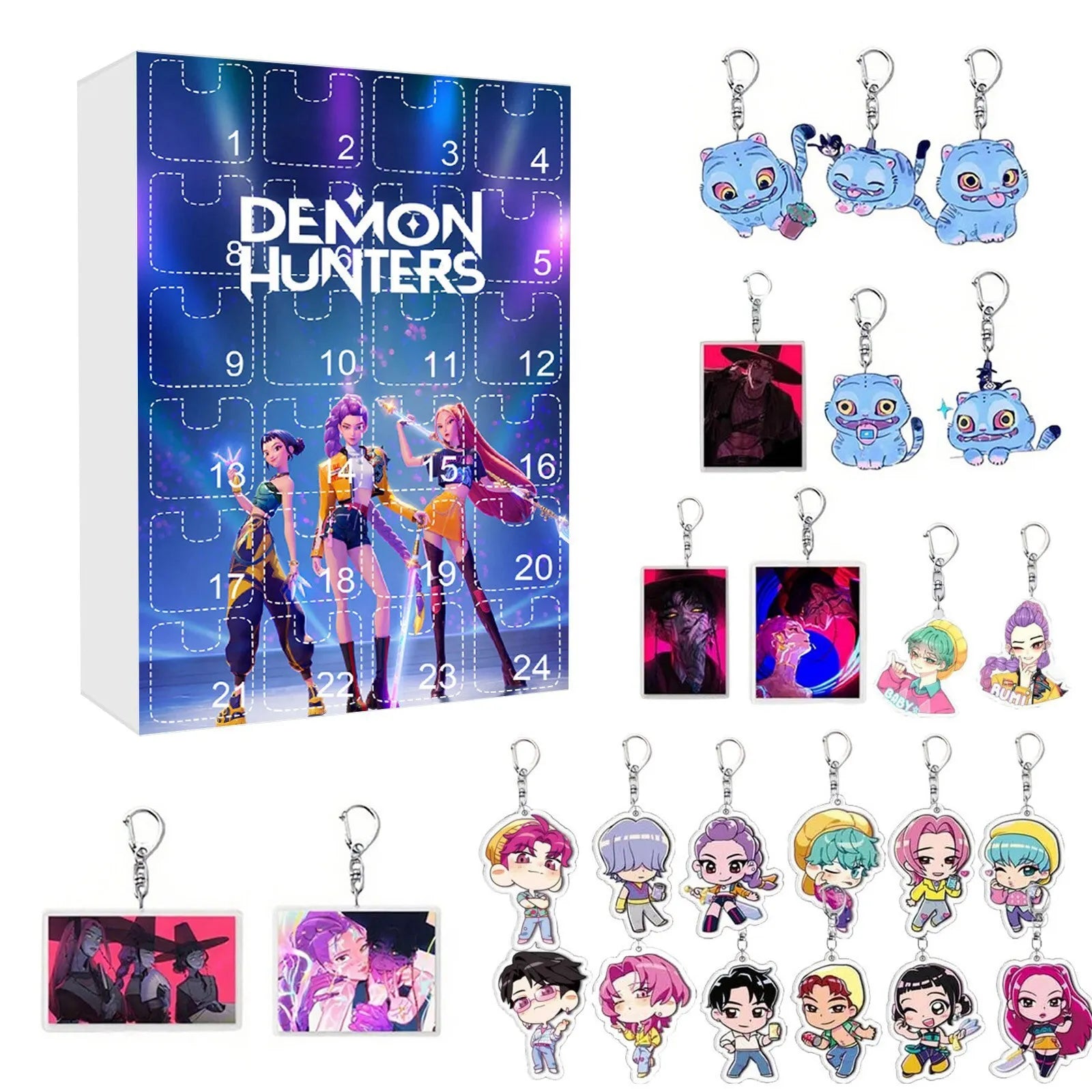 Kpop Advent Calendar 24 Day Demon Hunters Keychain Gift 21 - Tophatter Daily Deals