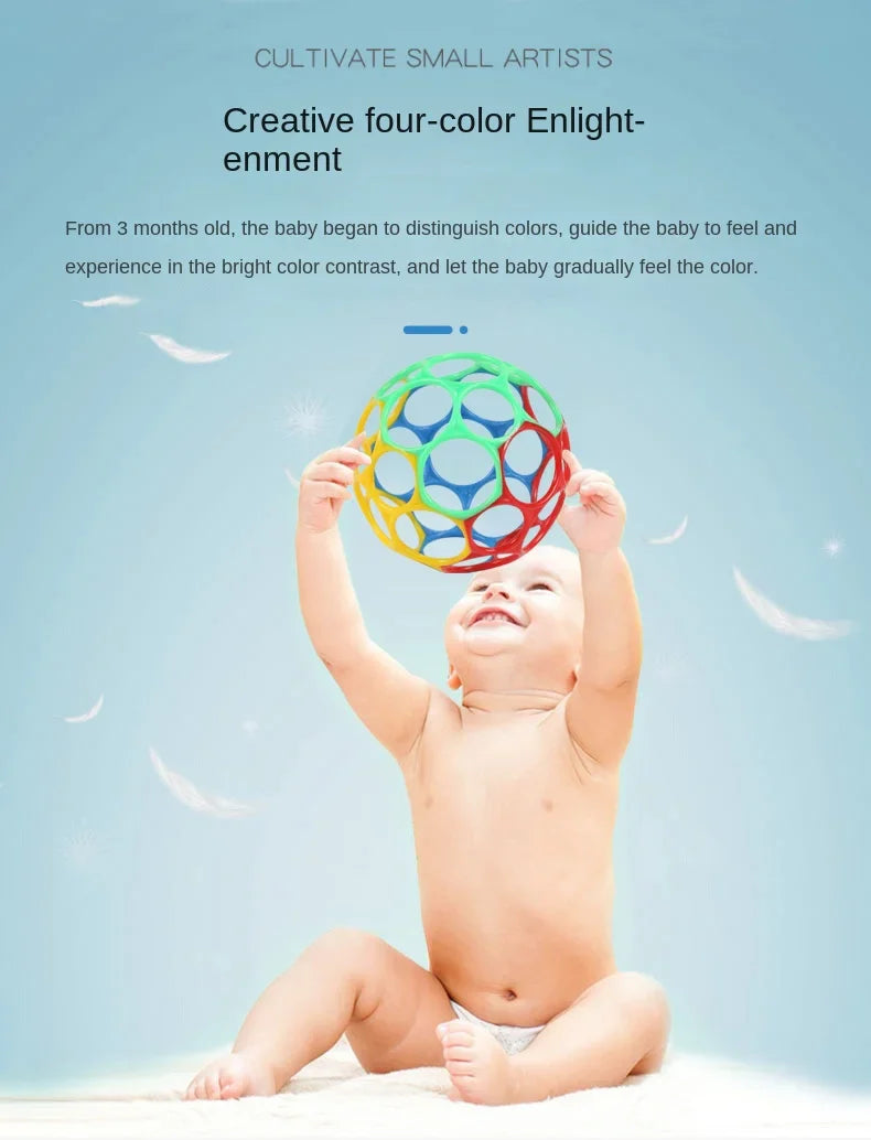 Baby Rattle Teether Ball Newborn Sensory Toys Soft Safe - Tophatter Daily Deals