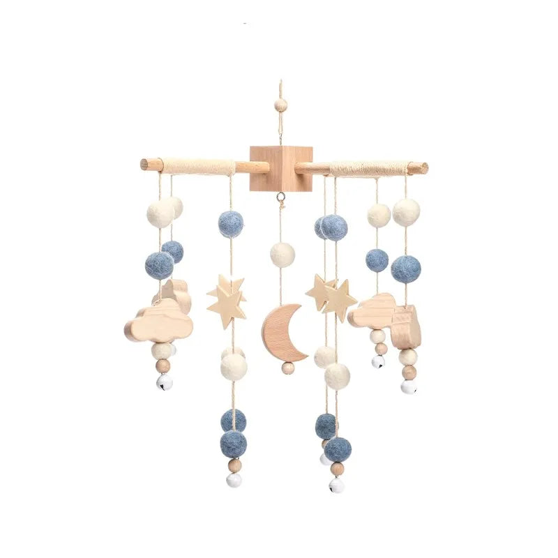 Baby Crib Mobile Wooden Musical Newborn Sensory Toys F - Tophatter Daily Deals