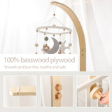 Wooden Rabbit Crib Mobile Newborn Sensory Toys Soft - Tophatter Daily Deals