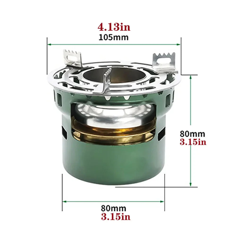 Portable Outdoor Alcohol Stove Green Camp Cooking - Tophatter Daily Deals