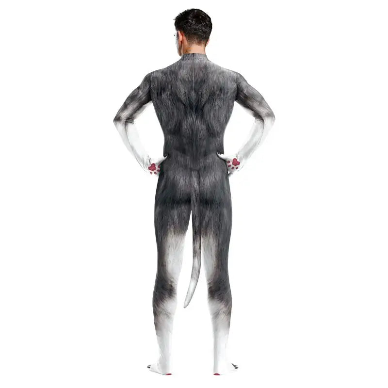 Husky Costume Bodysuit Unisex Couple Halloween Party - Tophatter Daily Deals