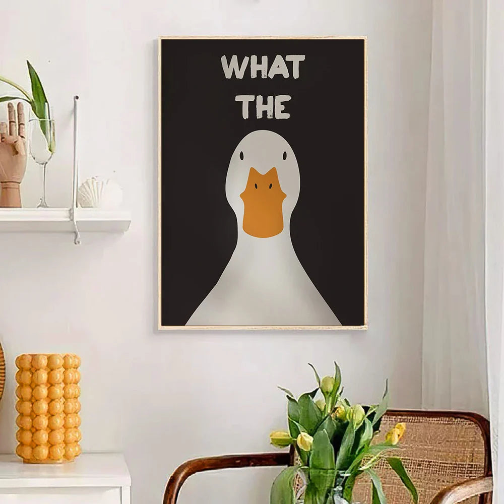 What The Duck Canvas Print Poster Waterproof Dorm Bedroom - Tophatter Daily Deals