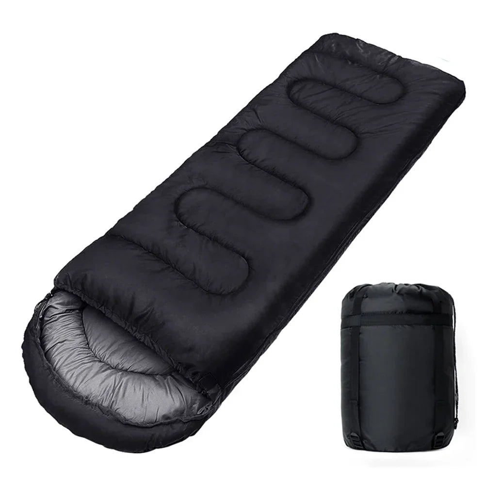 Mummy Sleeping Bag Hollow Cotton Filling Black Sleeping Bags - Tophatter Daily Deals