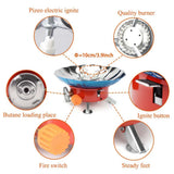 Windproof Mini Folding Camping Gas Stove Red Camp Cooking - Tophatter Daily Deals