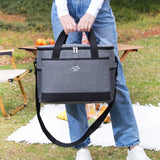 26L Insulated Cooler Bag Camping Dark Gray Duffel Bags - Tophatter Daily Deals
