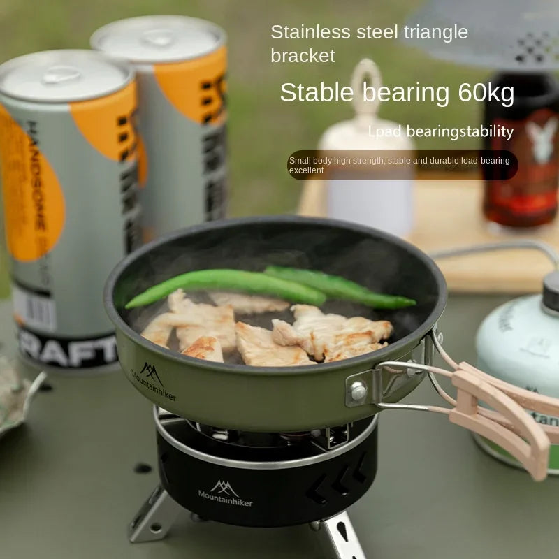 Camping Gas Stove 6800W Three-Star Black Camp Cooking - Tophatter Daily Deals
