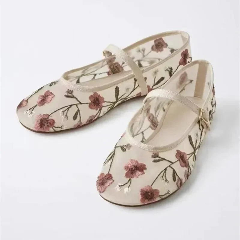 Breathable Womens Ballet Flats - Mary Jane, Mesh, Summer - Tophatter Daily Deals
