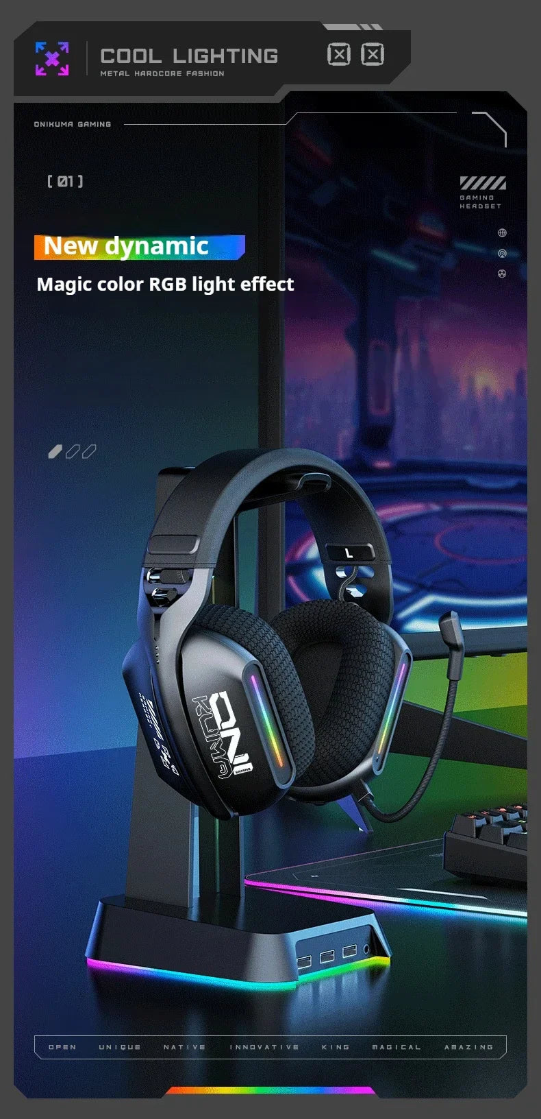 Wireless Gaming Headset Tri Mode Bluetooth Wired Immersive - Tophatter Daily Deals
