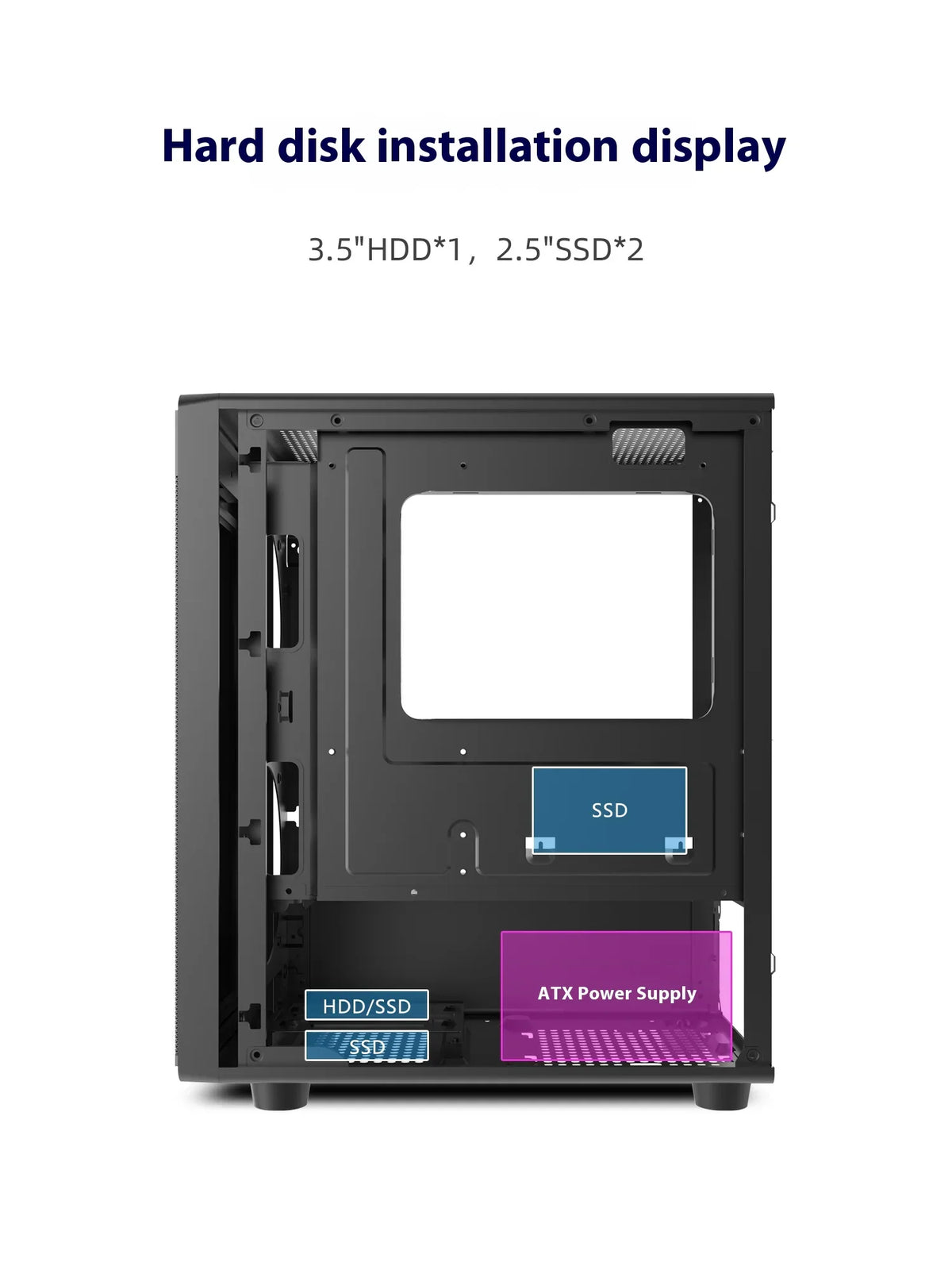 Mini ITX mATX 23L PC Case SFX ATX Support Compact Chassis - Tophatter Daily Deals