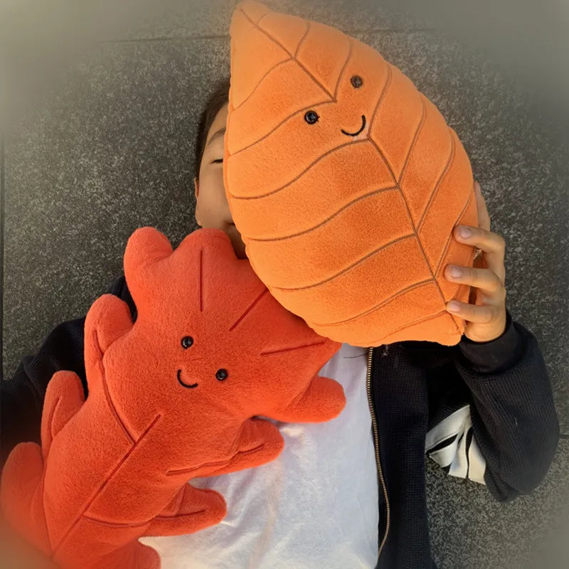 Gingko Maple Leaf Green Autumn Plush Toy Flowers - Tophatter Daily Deals