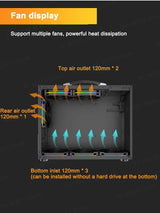 Mini ITX PC Case Transparent Side 240mm Water Cooling - Tophatter Daily Deals