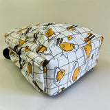 Sanrio Gudetama White Backpack Rucksack Schoolbags Travel Lazy Egg Food - Tophatter Daily Deals