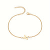 Initial Letter Bead Bracelet Thin Chain Minimalist Elegant K - Tophatter Daily Deals