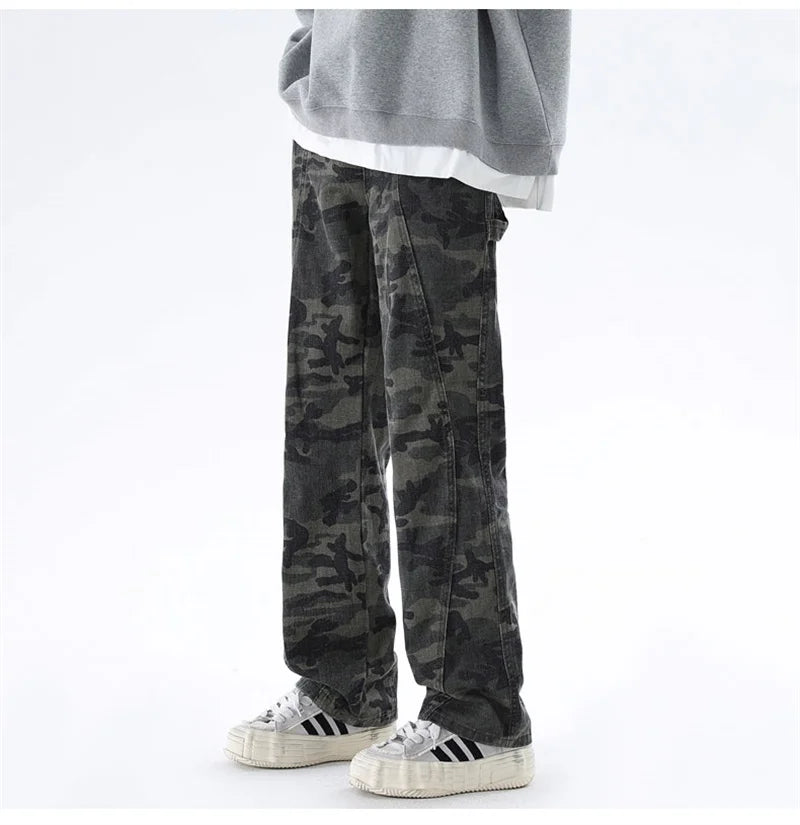 Oversized Men’s Cargo Jeans - Baggy Straight Denim Wear - Tophatter Daily Deals