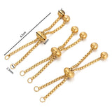 Stainless Steel Bracelet Extenders Adjustable Slider 3Pc Gold 02 3pcs - Tophatter Daily Deals