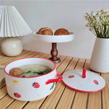 Ceramic 1000ml Covered Noodle Bowl Microwave Safe With Lid - Tophatter Daily Deals