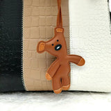 Bear Keychain PU Leather Mini Bag Charm Cute Gift Accessory coffee - Tophatter Daily Deals