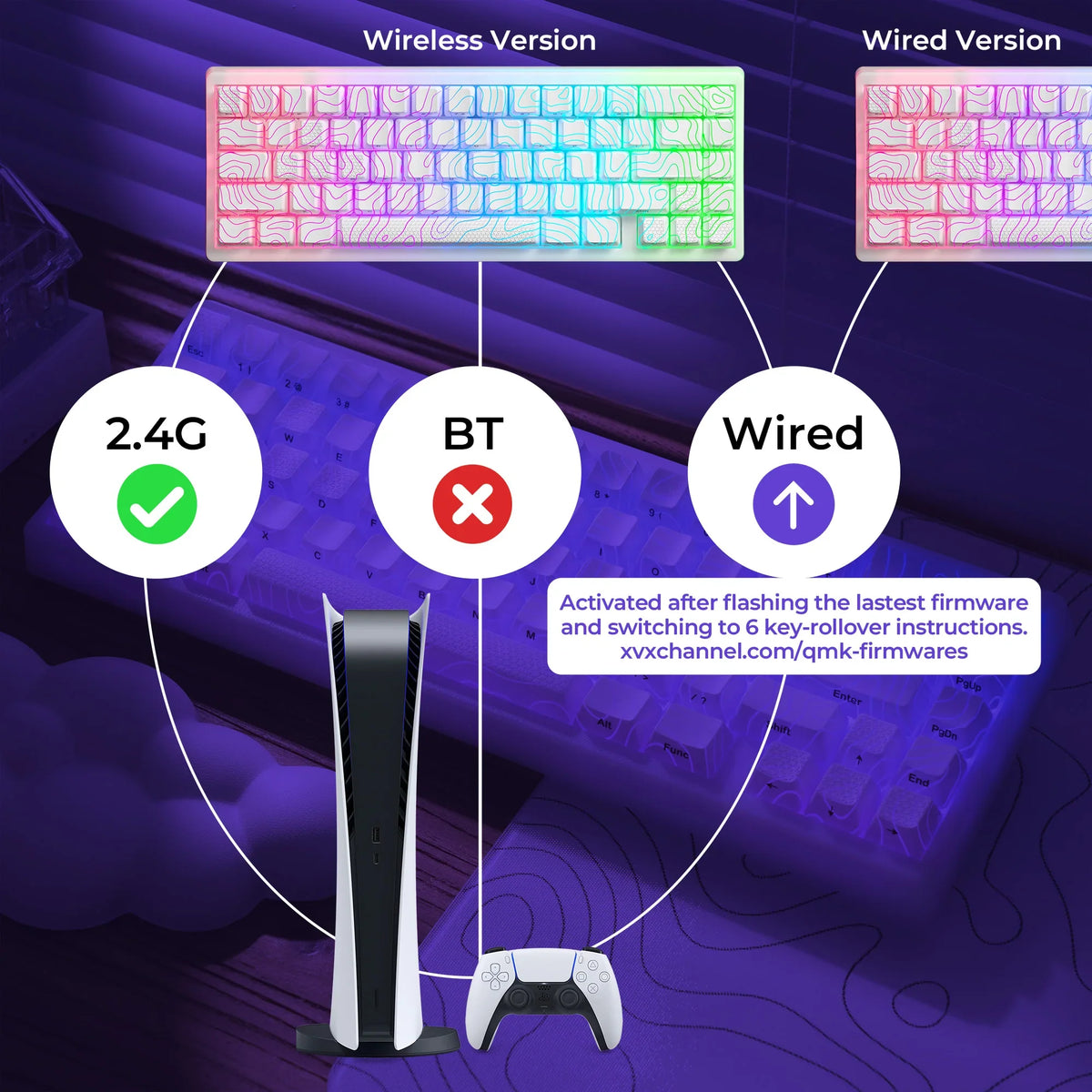 Mechanical Keyboard M67 67 Key Gasket Hot Swappable RGB - Tophatter Daily Deals