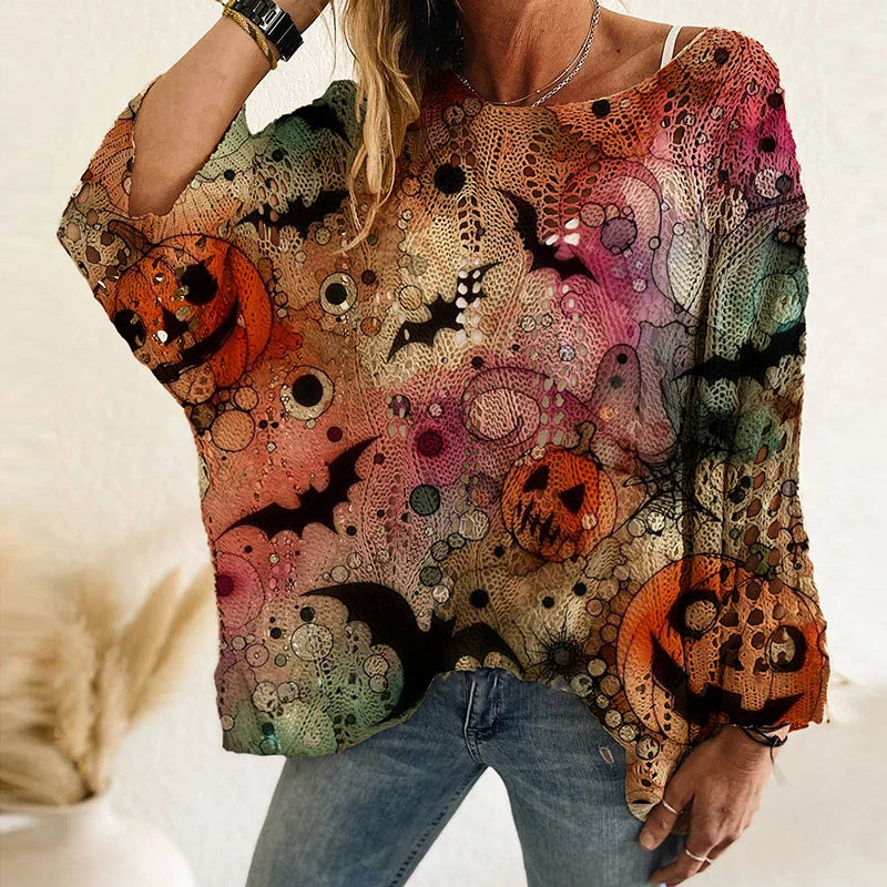Lightweight Flowy Womens Sweater - Hollow Knit Tunic Autumn Z3 - Tophatter Daily Deals