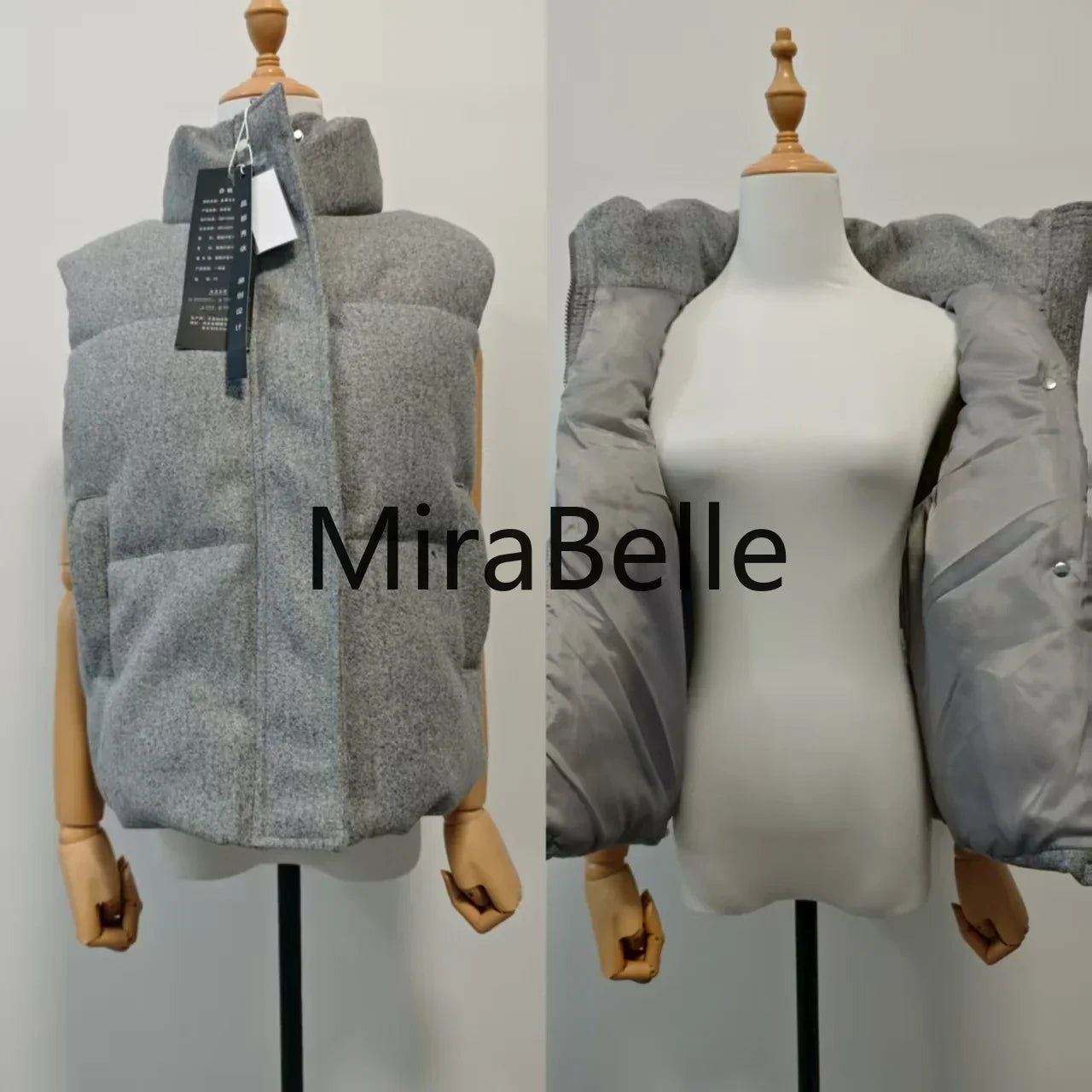 Warm Women's Puffer Vest - Boxy Quilted Polyester Winter Coat(1) - Tophatter Daily Deals