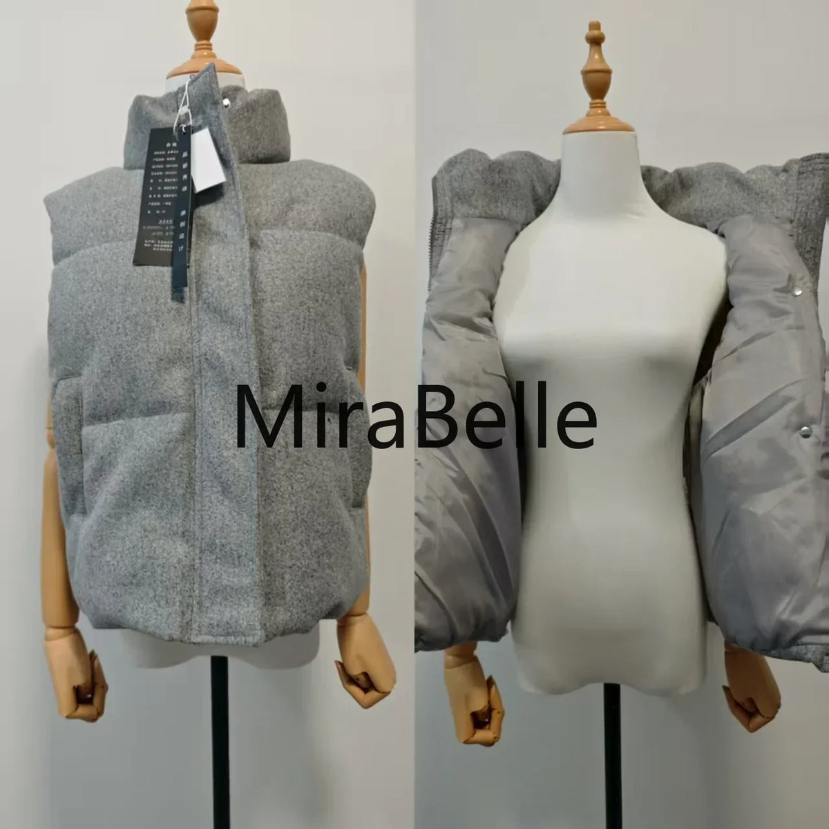 Warm Women's Puffer Vest - Boxy Quilted Polyester Winter Coat(1) - Tophatter Daily Deals