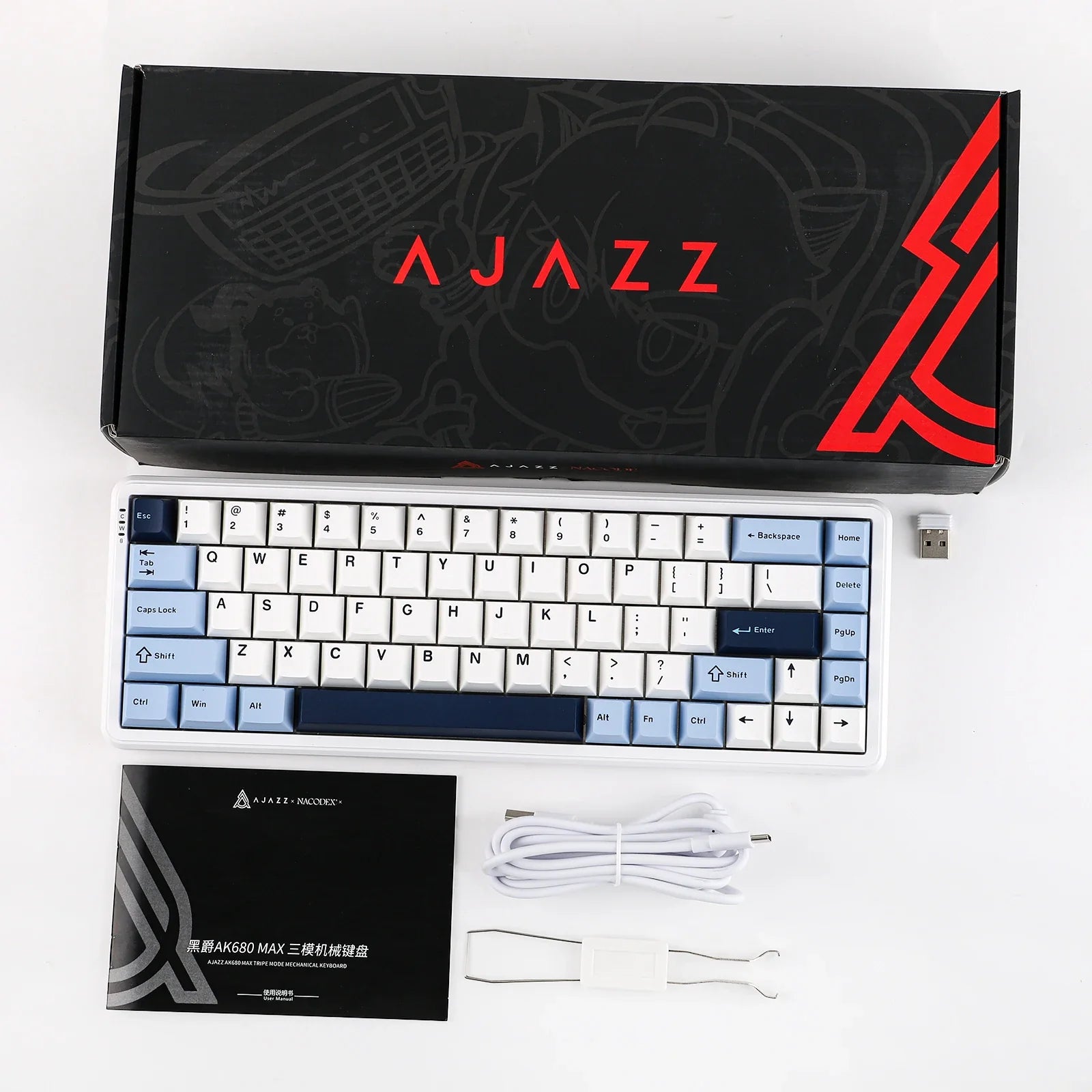 Mechanical Keyboard 68Key Wireless Bluetooth RGB Hall Effect - Tophatter Daily Deals
