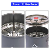Camping Pot with French Press 750ml Grey Camp Cooking - Tophatter Daily Deals