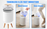 Motion Sensor Trash Can Small Plastic Smart Bin Hands Free - Tophatter Daily Deals