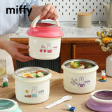 Miffy Round Double Stainless Steel Insulated Lunch Box 900ml Animals - Tophatter Daily Deals